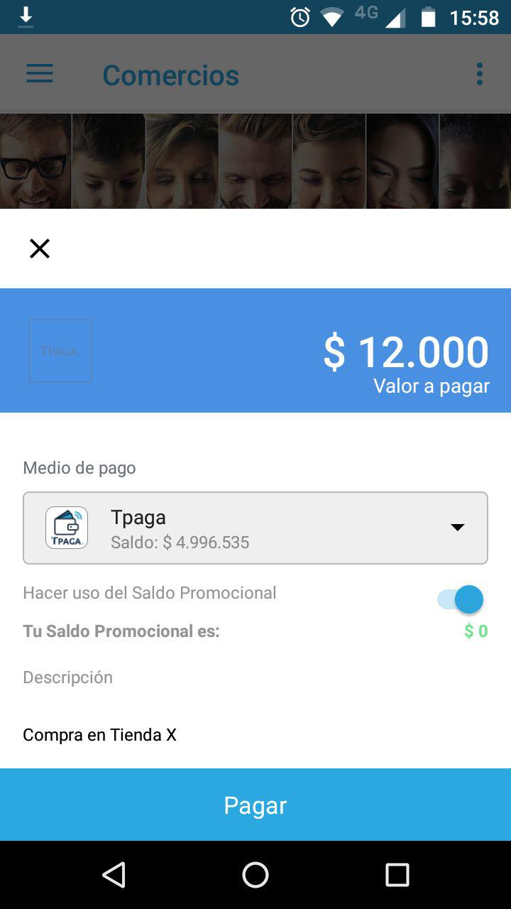 Widget de pago